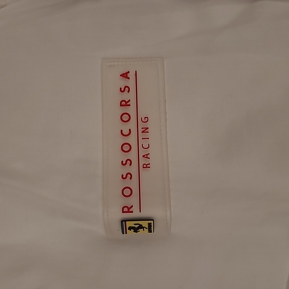 LA MARTINA Rossocorsa Racing Ferrari White Sz XL Slim Fit Mens Long Sleeve Shirt - Picture 4 of 9